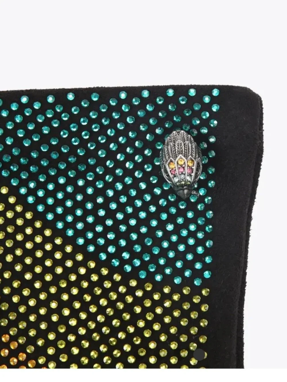 Kurt Geiger London Kensington Rainbow Crystal Embellished Gloves SZ S NWT $148